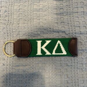 Green and Brown Keychain with Greek Letters